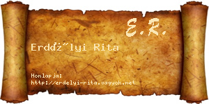 Erdélyi Rita névjegykártya